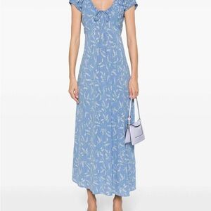 Blue Floral Maxi Dress